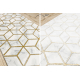 Kizárólagos EMERALD futó szőnyeg 1014 glamour, elegáns kocka krém / arany 70 cm
