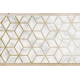 Alfombra de pasillo EMERALD exclusivo 1014 glamour, elegante cubo crema / oro 70 cm