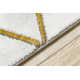 Tæppeløber EMERALD eksklusiv 1014 glamour, stilfuld terning fløde / guld 70 cm