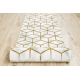 Kizárólagos EMERALD futó szőnyeg 1014 glamour, elegáns kocka krém / arany 80 cm