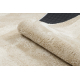 Moderne vaske tæppe LINDO beige, skridsikkert, pjusket