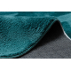 Сучасний пральний килим LINDO зелений, протиковзкий, кудлатий