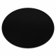Модерен пране килим LINDO кръг черна, противоплъзгащ, рошав