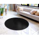 Moderns veļas paklājs LINDO aplis melns, pretslīdošs, pinkains