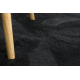 Moderný okrúhly koberec LINDO čierna, umývací, protišmykový, huňatý