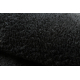Сучасний пральний килим LINDO коло чорний, протиковзкий, кудлатий