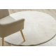 Modern washing carpet LINDO circle cream, anti-slip, shaggy