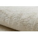 Модерен пране килим LINDO кръг кремав, противоплъзгащ, рошав