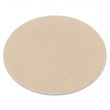 Modern was tapijt LINDO cirkel beige, antislip, shaggy