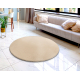 Modern washing carpet LINDO circle beige, anti-slip, shaggy