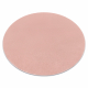 Модерни тепих за прање LINDO круг розе, неклизајући, чупави