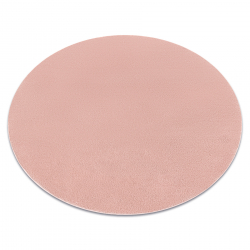 Covor de spalat modern LINDO cerc roz, anti-alunecare, shaggy