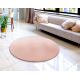 Modern tvätt matta LINDO circle rosa, halkskyddad, lurvig