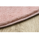 Modern mosható szőnyeg LINDO kör rózsaszín, csúszásgátló, bozontos