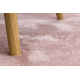 Moderný okrúhly koberec LINDO ružová, umývací, protišmykový, huňatý