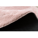 Modern mosható szőnyeg LINDO kör rózsaszín, csúszásgátló, bozontos