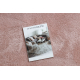 Moderný okrúhly koberec LINDO ružová, umývací, protišmykový, huňatý