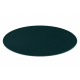 Modern Waschteppich LINDO Kreis grün, rutschfest, zottelig