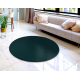 Modern mosható szőnyeg LINDO kör zöld, csúszásgátló, bozontos