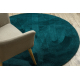 Modern was tapijt LINDO cirkel groen, antislip, shaggy