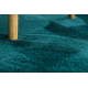Modern mosható szőnyeg LINDO kör zöld, csúszásgátló, bozontos