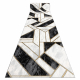 Behúň EMERALD exkluzívne 1015 glamour, štýlový mramor, geometrický fľaškovo čierna / zlato 70 cm