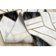 Exclusive EMERALD Runner 1015 glamour, stylish marble, geometric black / gold 70 cm