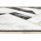 Exclusive EMERALD Runner 1015 glamour, stylish marble, geometric black / gold 80 cm