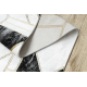 Килим EMERALD ексклюзивний 1015 гламур стильний Мармур, Геометричні пляшковий білий / золото 80 cm