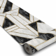Exclusive EMERALD Runner 1015 glamour, stylish marble, geometric black / gold 100 cm