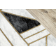Alfombra de pasillo EMERALD exclusivo 1015 glamour, elegante mármol, geométrico negro / oro 100 cm