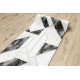 Tekač za preproge EMERALD ekskluzivno 1015 glamour, stilski marmorja, geometrijski črn / zlato 120 cm