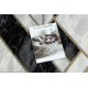 Tæppeløber EMERALD eksklusiv 1015 glamour, stilfuld marmor, geometrisk sort / guld 120 cm