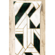 Exclusive EMERALD Runner 1015 glamour, stylish marble, geometric bottle green / gold 70 cm