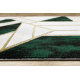 Exclusive EMERALD Runner 1015 glamour, stylish marble, geometric bottle green / gold 70 cm