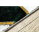 Tæppeløber EMERALD eksklusiv 1015 glamour, stilfuld marmor, geometrisk flaske grøn / guld 100 cm