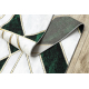 Alfombra de pasillo EMERALD exclusivo 1015 glamour, elegante mármol, geométrico botella verde / oro 100 cm