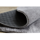 Сучасний пральний килим LINDO коло сірий, протиковзкий, кудлатий