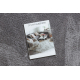 Moderní mycí koberec kulatý LINDO šedý, protiskluzový, huňatý