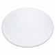 Modern Waschteppich LINDO Kreis weiß, rutschfest, zottelig