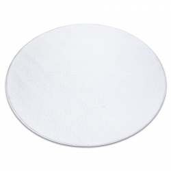 Modern was tapijt LINDO cirkel wit, antislip, shaggy