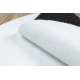 Модерен пране килим LINDO кръг бяло, противоплъзгащ, рошав