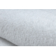 Modern mosható szőnyeg LINDO kör fehér, csúszásgátló, bozontos