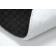 Moderní mycí koberec kulatý LINDO bílá, protiskluzový, huňatý