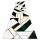 Behúň EMERALD exkluzívne 1015 glamour, štýlový mramor, geometrický fľaškovo zelené / zlato 120 cm