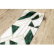 Eksklusiv EMERALD Løper 1015 glamour, stilig marmor, geometriske flaske grønn / gull 120 cm