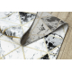 Килим EMERALD ексклюзивний 1020 гламур стильний Мармур, Трикутники білий / золото 70 cm