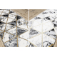 Килим EMERALD ексклюзивний 1020 гламур стильний Мармур, Трикутники білий / золото 80 cm