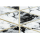 Exclusive EMERALD Runner 1020 glamour, stylish marble, triangles black / gold 120 cm