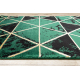 Kizárólagos EMERALD futó szőnyeg 1020 glamour, elegáns márvány, háromszögek üveg zöld / arany 70 cm